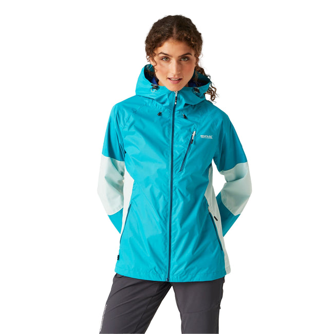 Tahoe Blue-Bleached Aqua - Lifestyle - Regatta Womens-Ladies Highton V Stretch Waterproof Jacket