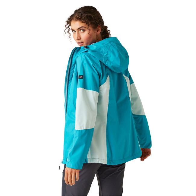 Tahoe Blue-Bleached Aqua - Pack Shot - Regatta Womens-Ladies Highton V Stretch Waterproof Jacket