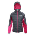 Seal Grey-Flamingo Pink - Front - Regatta Womens-Ladies Andreson Pro Hybrid Jacket