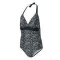 Black-White - Side - Regatta Womens-Ladies Flavia II Polka Dot One Piece Swimsuit