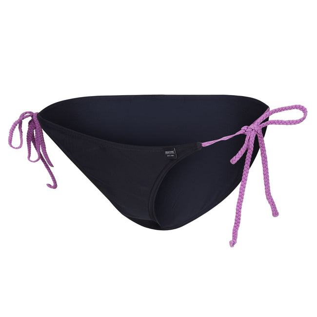 Navy-Radiant Orchid - Side - Regatta Womens-Ladies Andrellia Bikini Bottoms