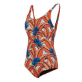 Orange - Side - Regatta Womens-Ladies Orla Kiely Tropical One Piece Swimsuit