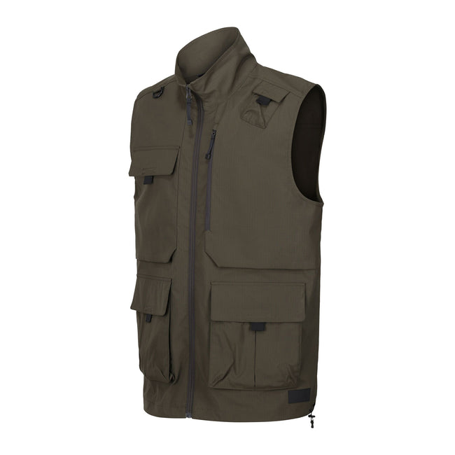 Dark Khaki - Side - Regatta Mens Travel Light Packaway Gilet