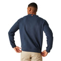 Navy - Pack Shot - Regatta Mens Nithsdale Stripe Crew Neck Sweatshirt