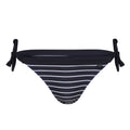 Navy-White - Front - Regatta Womens-Ladies Flavia String Striped Bikini Bottoms
