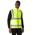 Yellow - Front - Regatta Professional Mens Full Zip Hi-Vis Vest