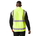 Yellow - Back - Regatta Professional Mens Full Zip Hi-Vis Vest