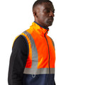 Orange-Navy - Lifestyle - Regatta Professional Mens Full Zip Hi-Vis Vest