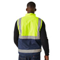 Yellow-Navy - Back - Regatta Professional Mens Full Zip Hi-Vis Vest