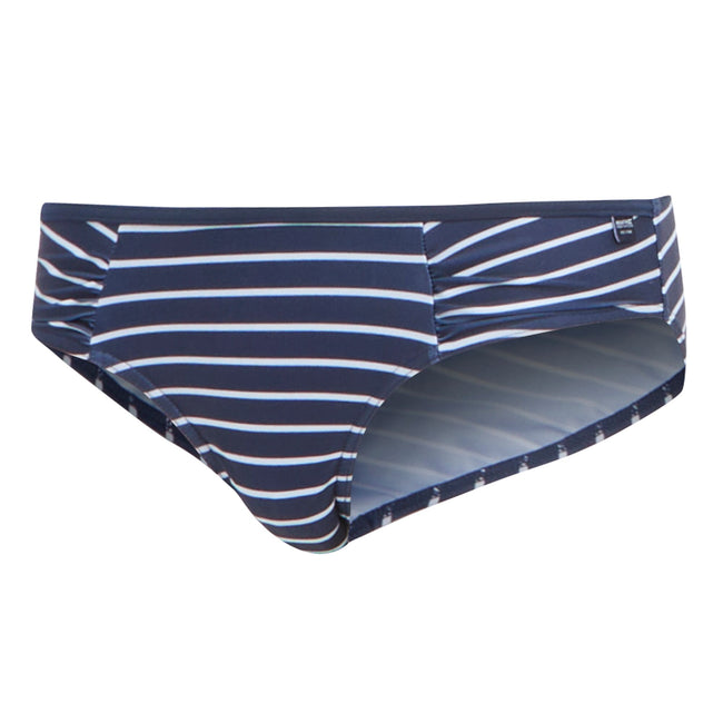 Navy-White - Side - Regatta Womens-Ladies Aceana Stripe Bikini Bottoms