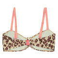 Beige-Brown - Back - Regatta Womens-Ladies Aceana III Leopard Print Bikini Top