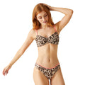 Beige-Brown - Lifestyle - Regatta Womens-Ladies Aceana III Leopard Print Bikini Top