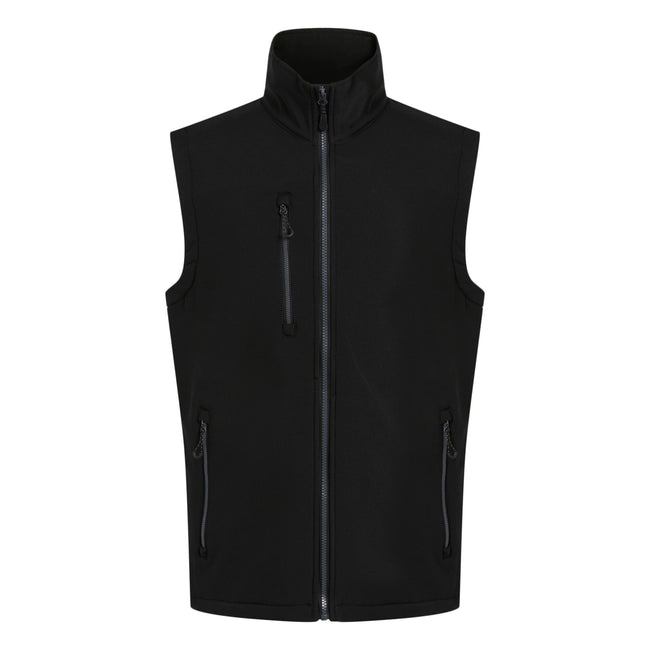 Black-Seal Grey - Front - Regatta Professional Mens Softshell 2 Layer Body Warmer