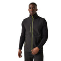 Black-Lime Green - Side - Regatta Professional Mens Softshell 2 Layer Body Warmer