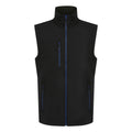 Black-New Royal - Front - Regatta Professional Mens Softshell 2 Layer Body Warmer