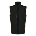 Black-Orange Pop - Front - Regatta Professional Mens Softshell 2 Layer Body Warmer