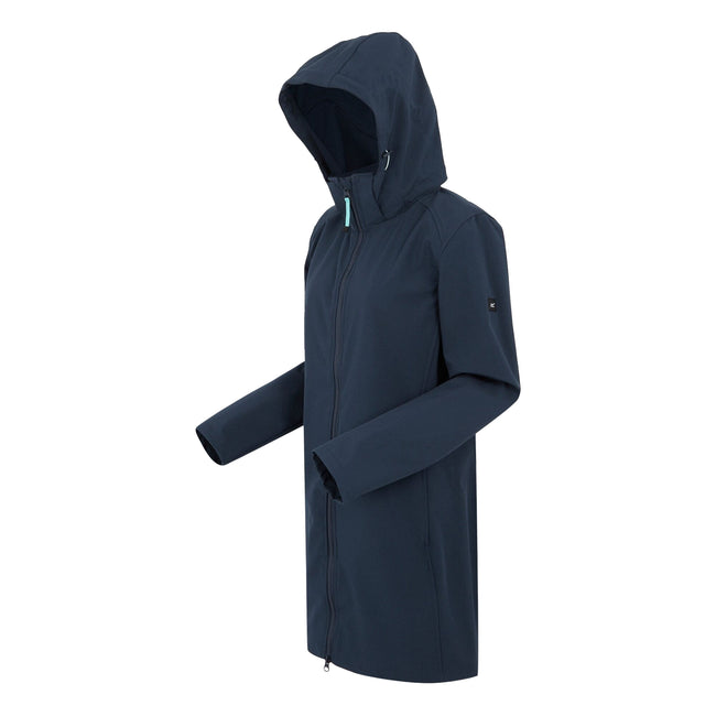 Navy-Aruba Blue - Side - Regatta Womens-Ladies Carisbrooke Soft Shell Jacket
