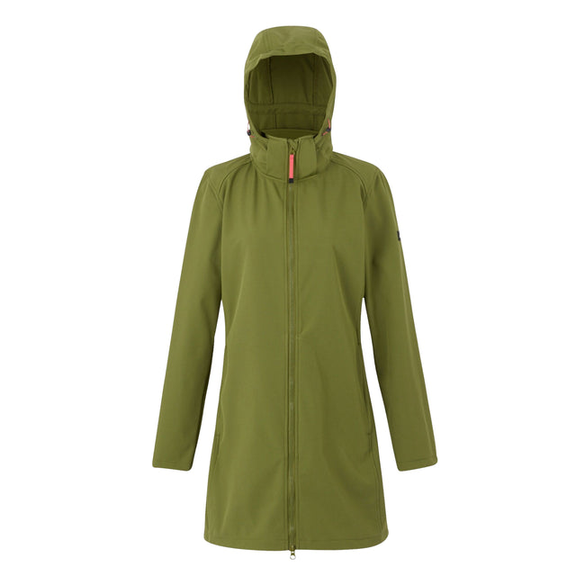 Nephrite Green-Peach Bloom - Front - Regatta Womens-Ladies Carisbrooke Soft Shell Jacket
