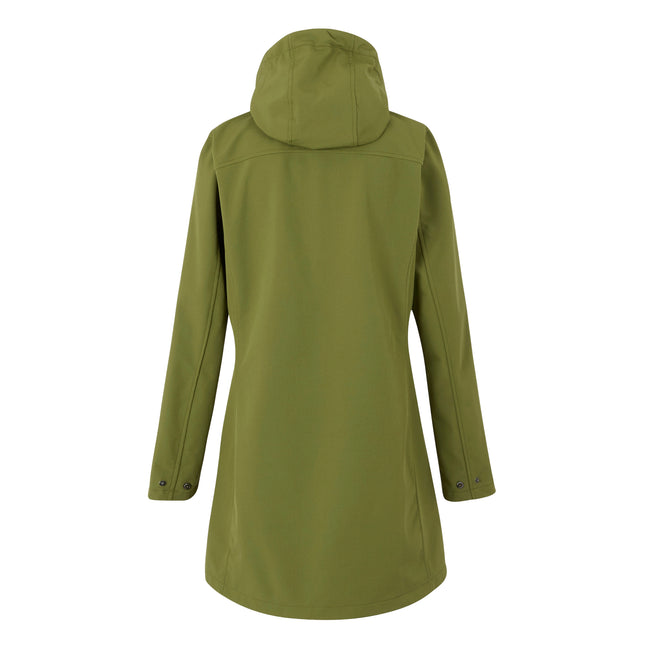 Nephrite Green-Peach Bloom - Back - Regatta Womens-Ladies Carisbrooke Soft Shell Jacket