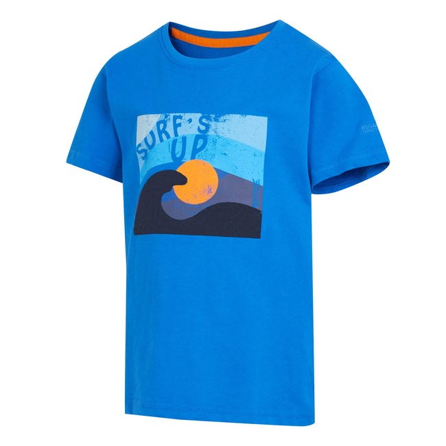 Oxford Blue - Side - Regatta Childrens-Kids Bosley VII Sunset T-Shirt