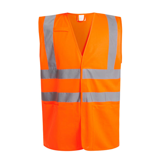 Orange - Front - Regatta Professional Mens Hi-Vis Vest