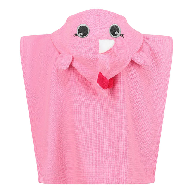 Sweet Pink - Back - Regatta Childrens-Kids Luna The Unicorn Hooded Towel
