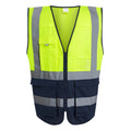 Yellow-Navy - Front - Regatta Professional Mens Hi-Vis Vest