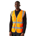 Orange - Side - Regatta Professional Mens Hi-Vis Vest
