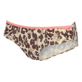 Brown - Side - Regatta Womens-Ladies Leopard Print Bikini Bottoms