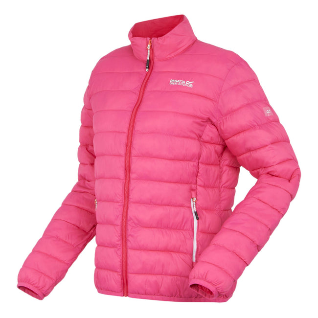 Flamingo Pink-Pink Potion - Side - Regatta Womens-Ladies Hillpack II Insulated Padded Jacket