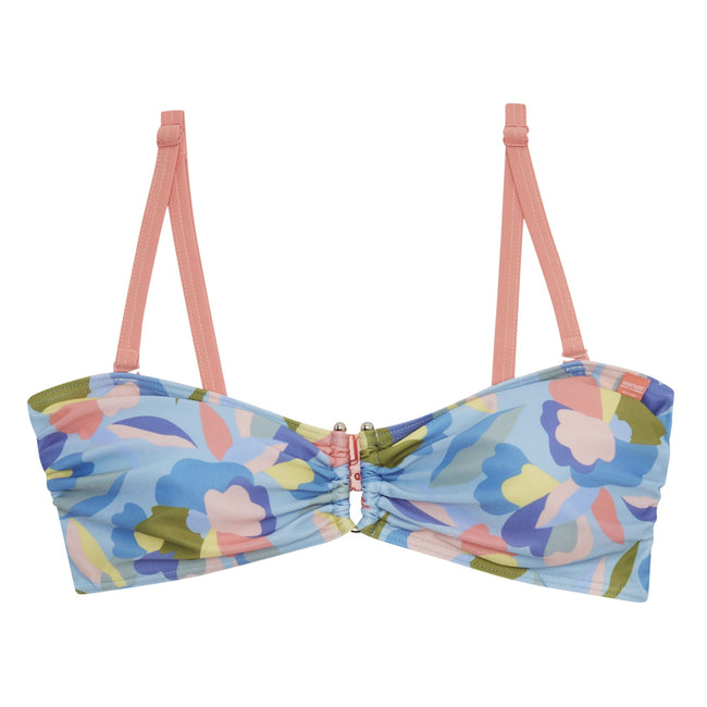 Blue - Front - Regatta Womens-Ladies Aceana III Abstract Floral Bikini Top