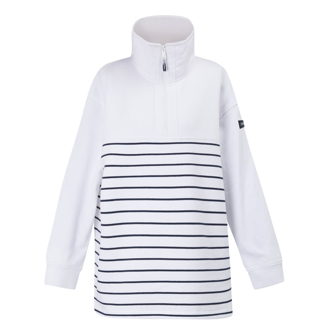 White-Navy - Front - Regatta Womens-Ladies Bayletta Half Placket Sweatshirt