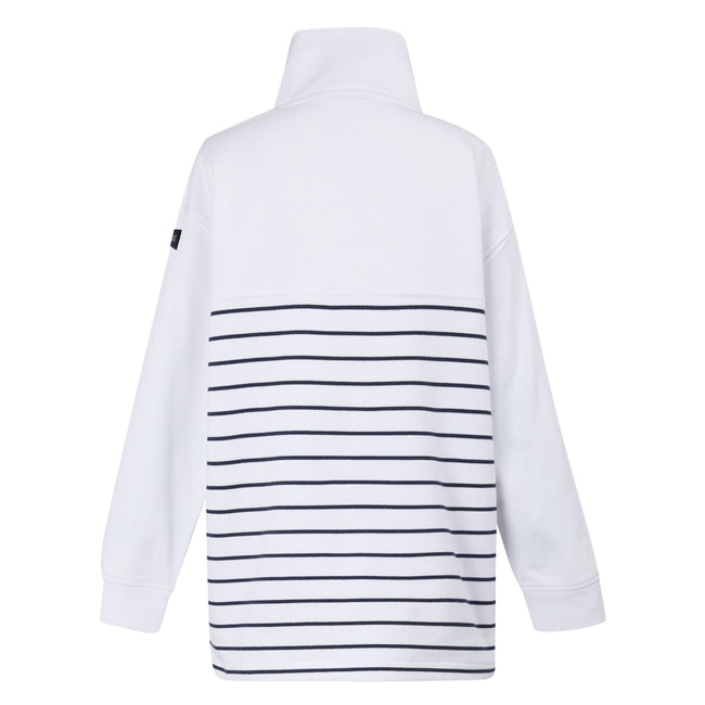 White-Navy - Back - Regatta Womens-Ladies Bayletta Half Placket Sweatshirt