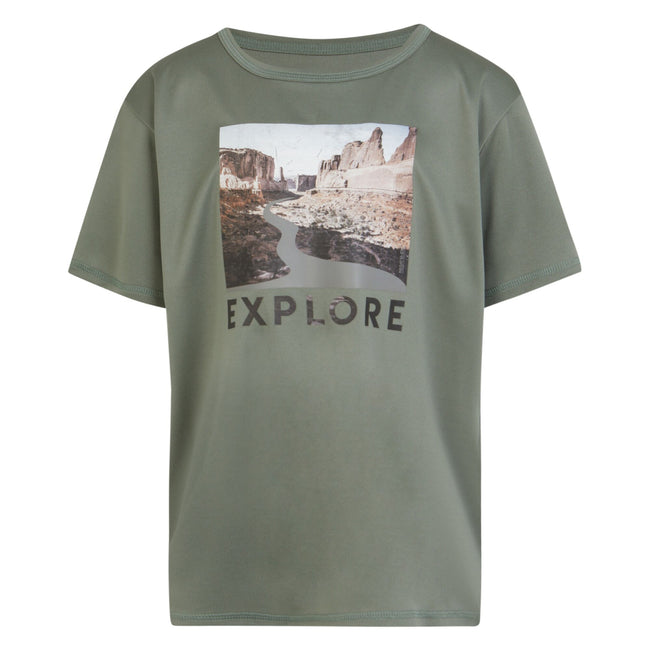 Agave Green - Front - Regatta Childrens-Kids Alvardo VIII Explore Landscape T-Shirt