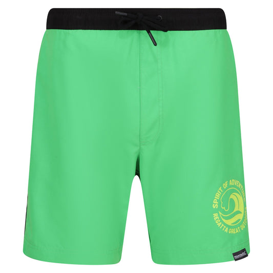 Fairway Green-Black - Front - Regatta Mens Bentham Swim Shorts