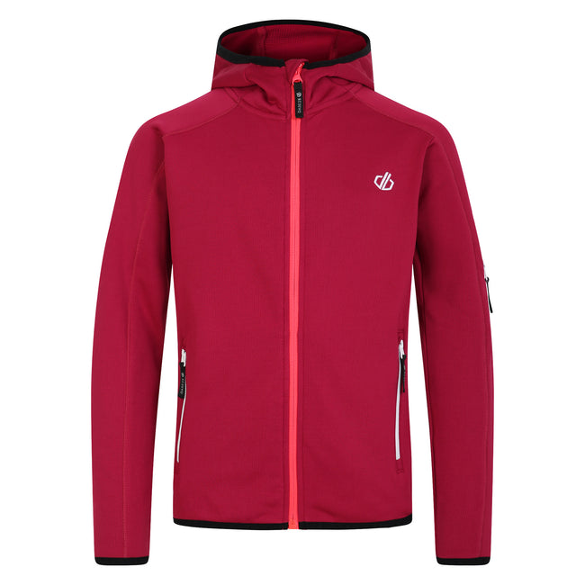 Berry Pink Marl - Front - Dare 2B Childrens-Kids Explore Marl Fleece Jacket