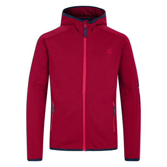 Beetroot - Front - Dare 2B Childrens-Kids Explore Marl Fleece Jacket