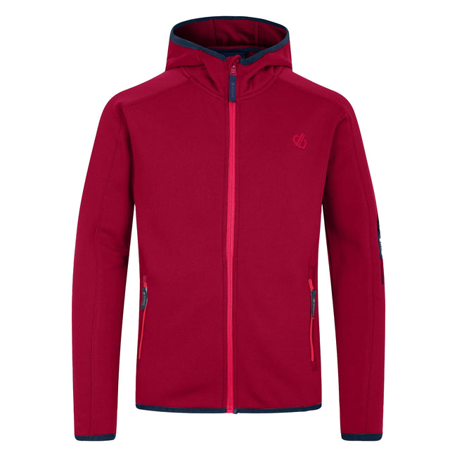 Beetroot - Front - Dare 2B Childrens-Kids Explore Marl Fleece Jacket
