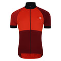 Cinnamon-Syrah Red - Front - Dare 2B Mens Protraction III Cycling Jersey
