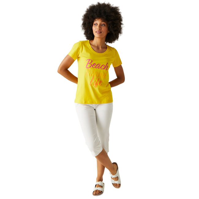 White - Close up - Regatta Womens-Ladies Bayletta Capri Trousers