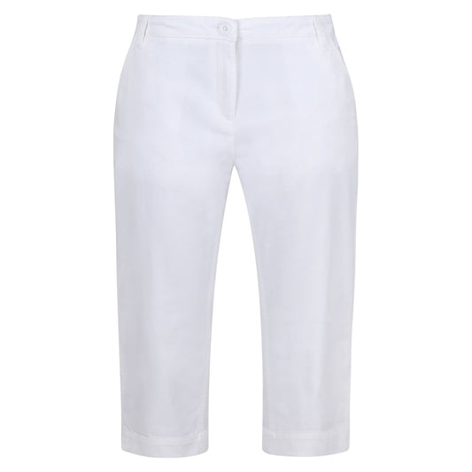 White - Front - Regatta Womens-Ladies Bayletta Capri Trousers