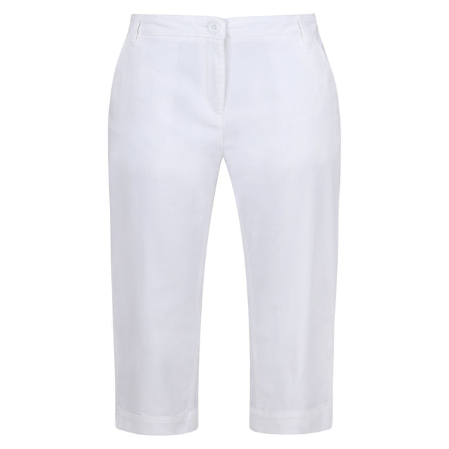 White - Front - Regatta Womens-Ladies Bayletta Capri Trousers