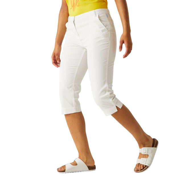 White - Lifestyle - Regatta Womens-Ladies Bayletta Capri Trousers