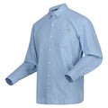Powder Blue - Side - Regatta Mens Babbinswood Linen Shirt