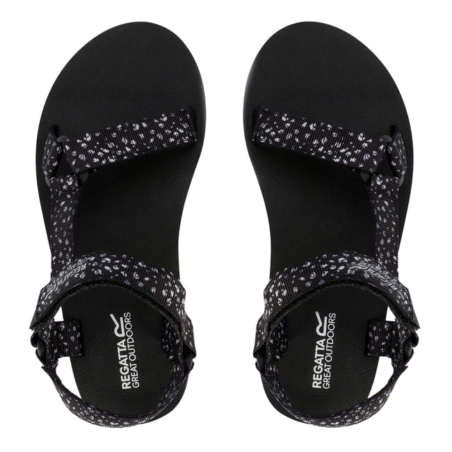 Black-White - Side - Regatta Womens-Ladies Lady Vendeavour Polka Dot Sandals