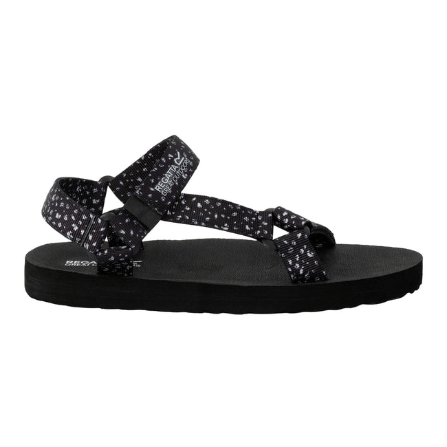 Black-White - Pack Shot - Regatta Womens-Ladies Lady Vendeavour Polka Dot Sandals