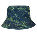 Piquant Green-Moroccan Blue - Side - Regatta Childrens-Kids Scratch Reversible Bucket Hat