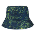 Piquant Green-Moroccan Blue - Close up - Regatta Childrens-Kids Scratch Reversible Bucket Hat