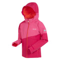 Flamingo Pink-Pink Potion - Side - Regatta Childrens-Kids Acidity VII Soft Shell Jacket