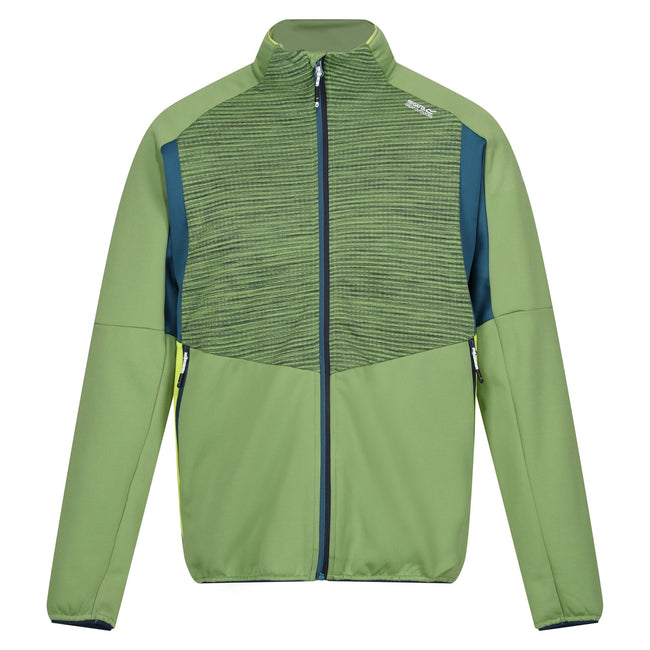 Piquant Green-Moroccan Blue-Citron Lime - Pack Shot - Regatta Mens Yare VIII Full Zip Jacket